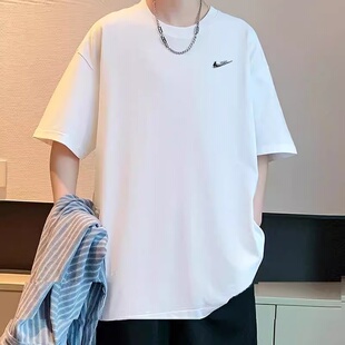耐克顿纯棉短袖T恤男士圆领半袖夏季新款青少年宽松休闲大码上衣