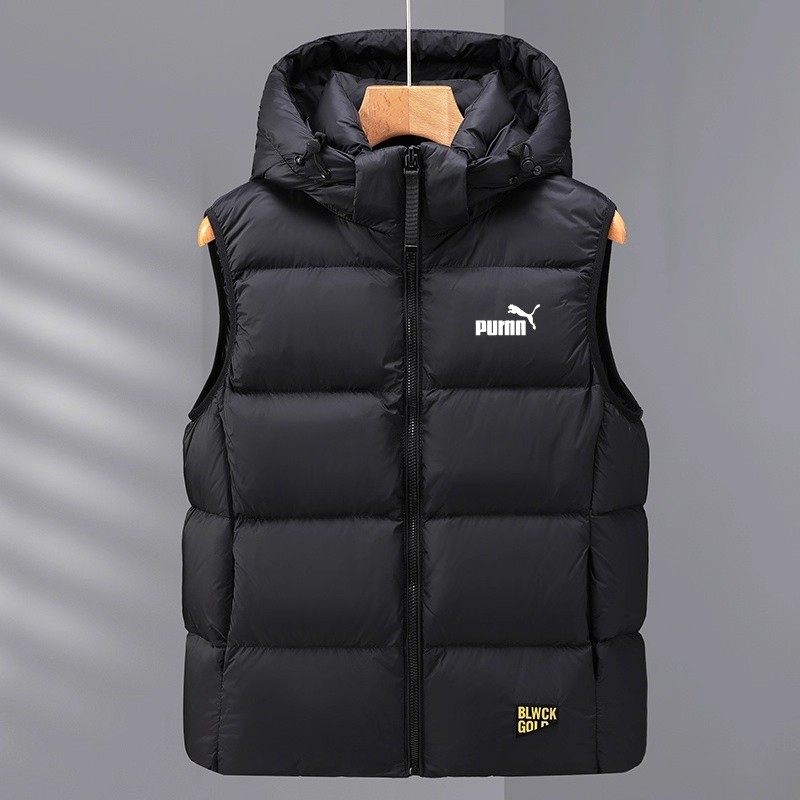 奥莱专柜羽绒马甲男冬季黑金外套