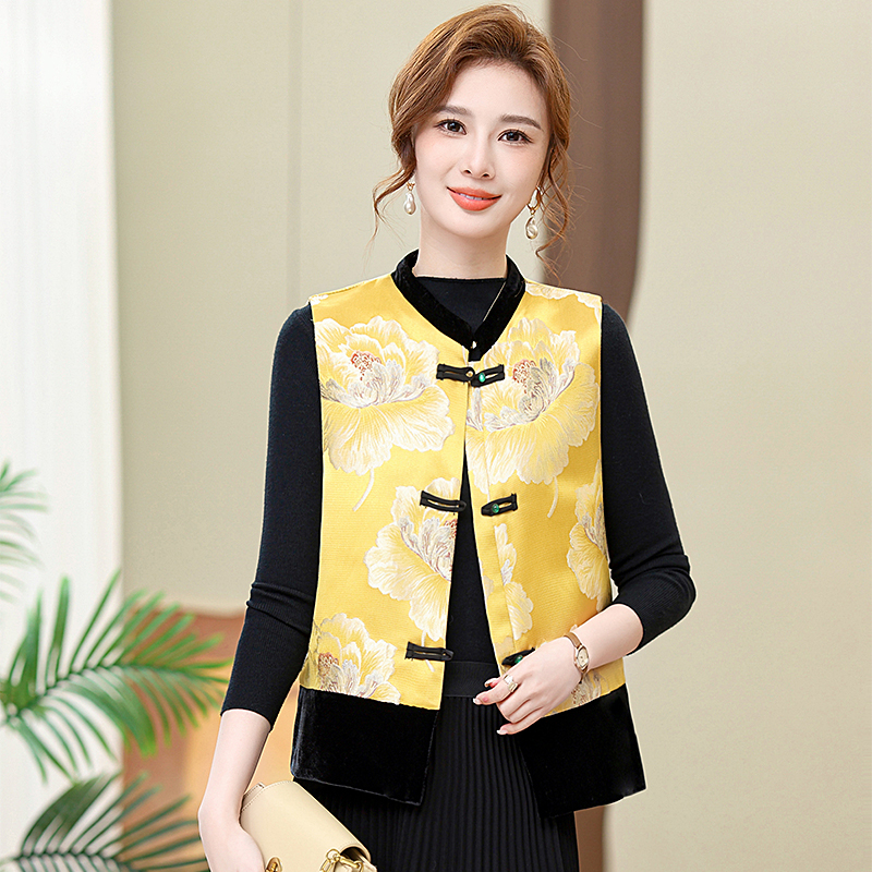 唐装女中国风春季新款复古盘扣中式马甲背心中年妈妈上衣坎肩外套