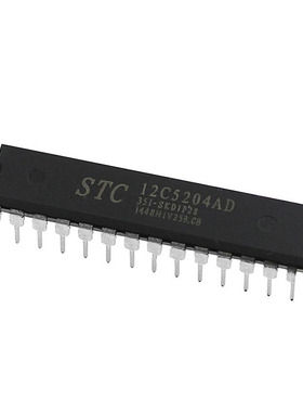 STC12C5204AD-35I-SKDIP28  28脚直插 单片机 芯片 12C5204AD询价