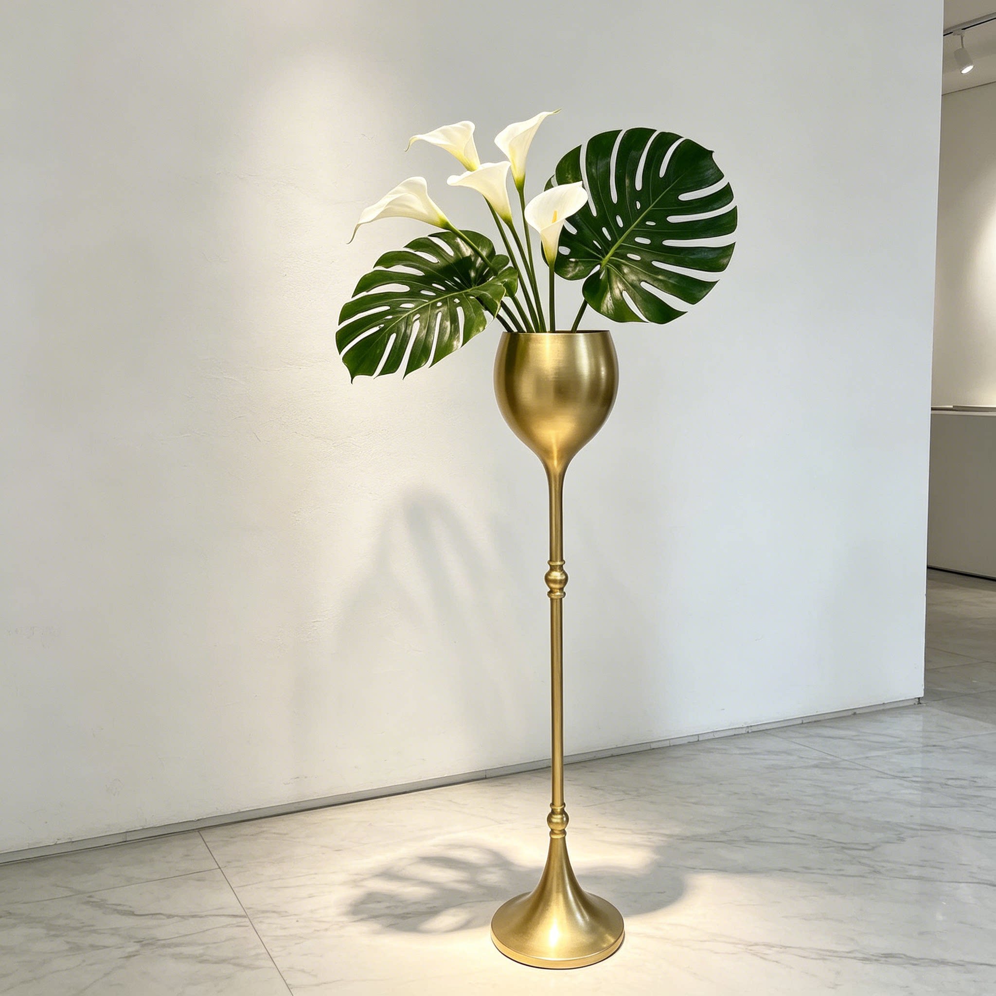 欧式铁艺落地花瓶复古简约展示摆件婚庆家用餐桌浪漫装饰品