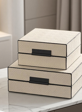 现代轻奢首饰盒珠宝收纳样板间软装饰品家居衣帽间梳妆台装饰摆件