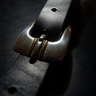 黑色腰带霍尔文复古骑士骑兵