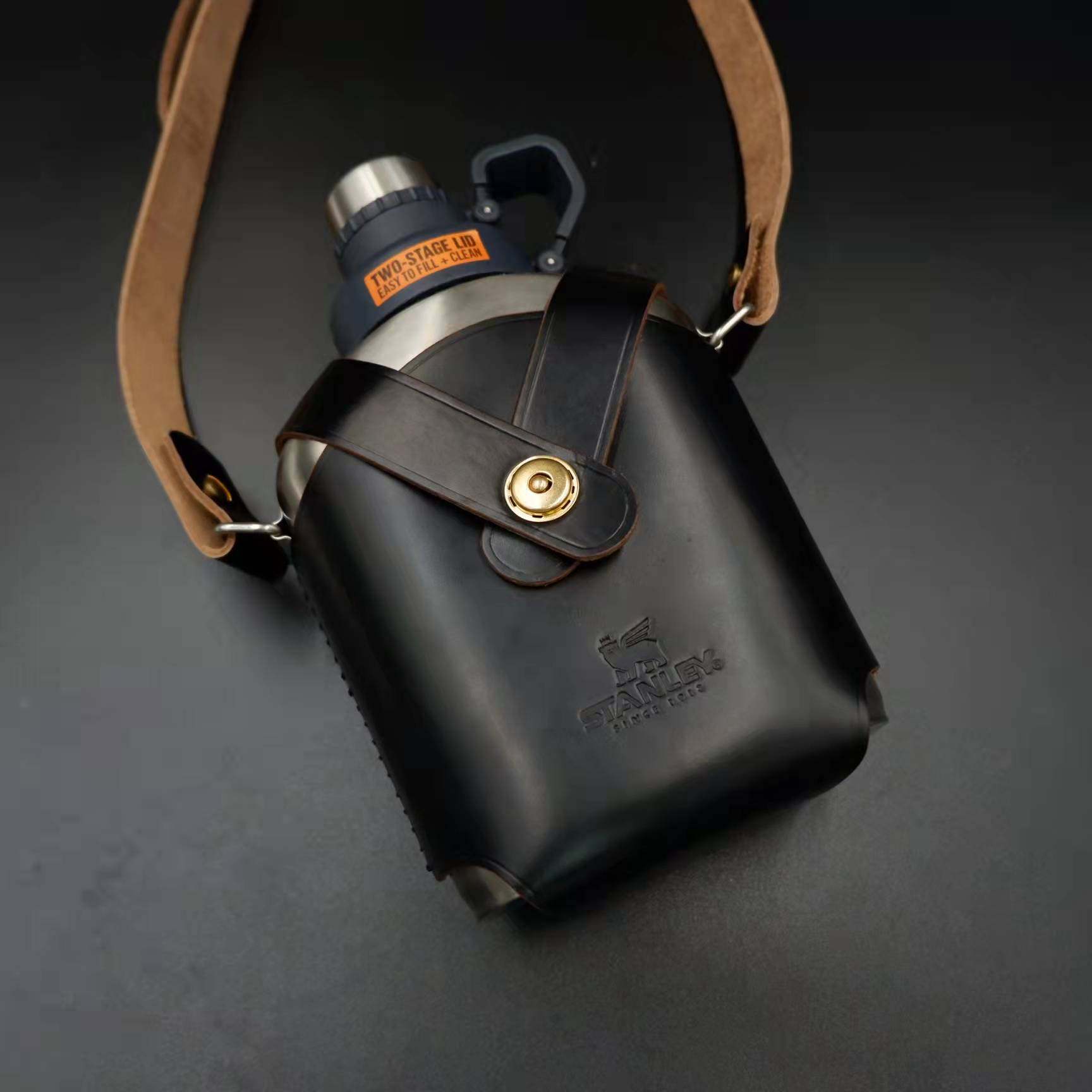 美国霍尔文 horween Cxl 史丹利水壶保护套 皮套 防水 户外牛皮