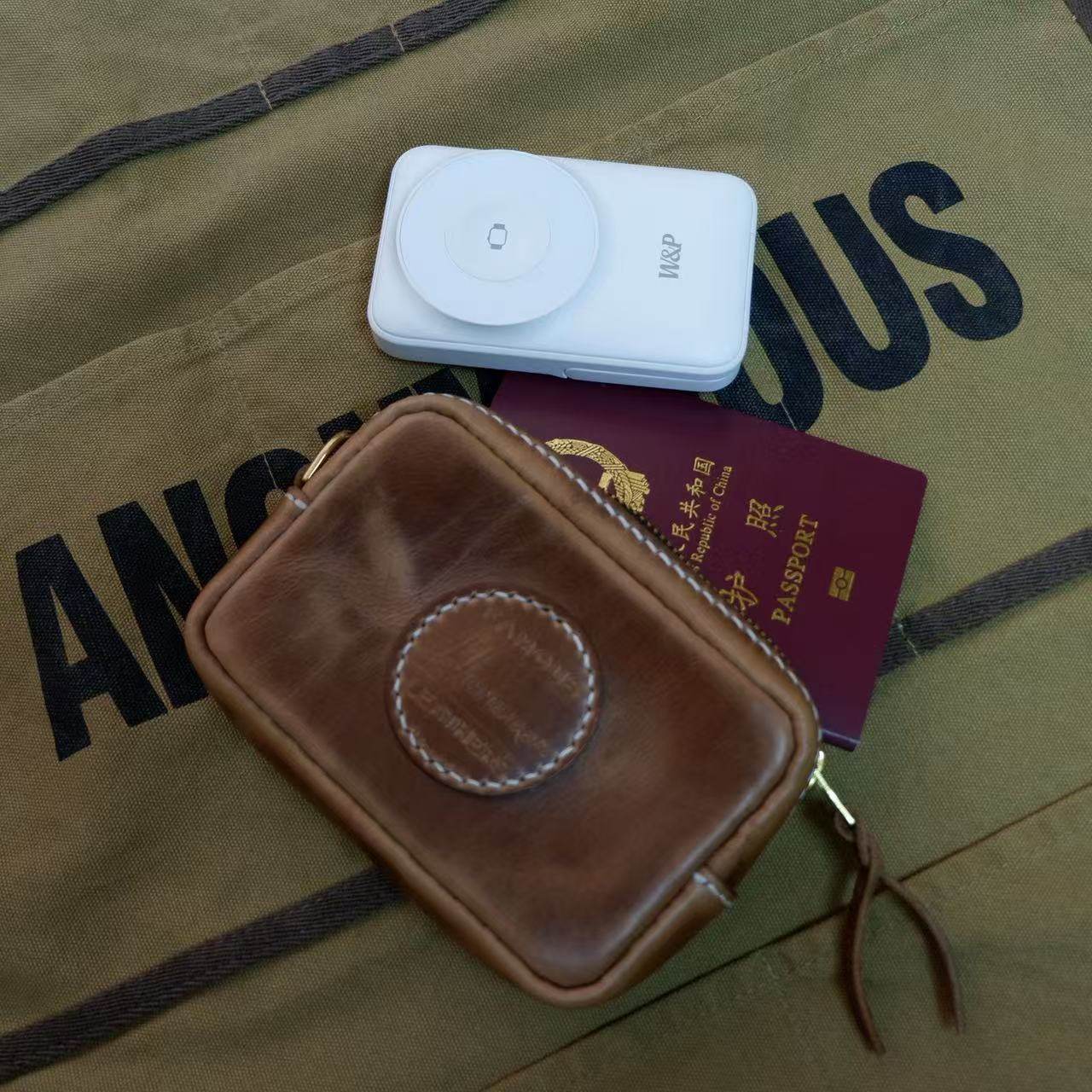 茶芯随身便携证件包复古文玩手串