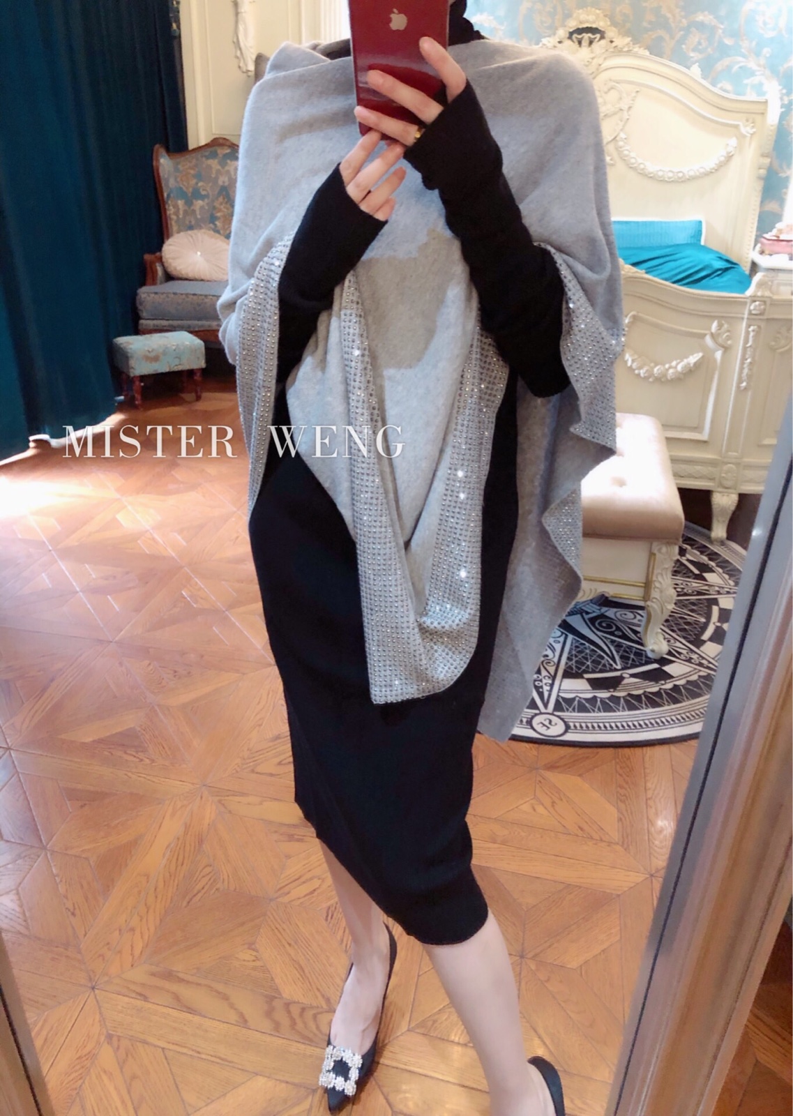 秋冬高品质雅致贵妇斗篷披肩上衣