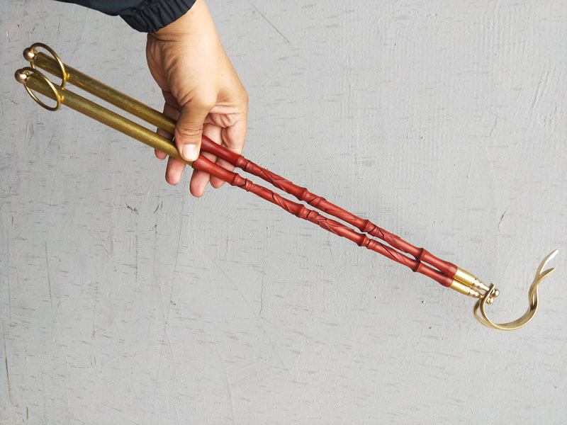 雕刻玉竹血檀挂杆乌木户外绿檀鸟笼延长雕刻挂杆75一根