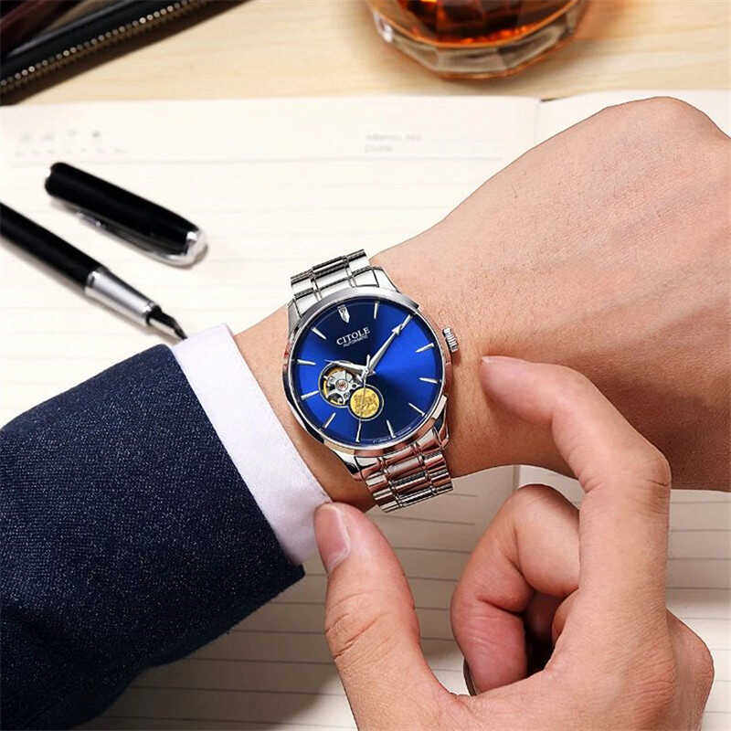 西腾商务钨钢男士全自动机械表