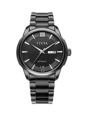 飞亚达手表休闲简约男士全自动机械表全黑钢带腕表男表GA802071