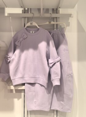 斯凯奇儿童2026春季新款女童时尚百搭运动休闲卫衣套装L425G064