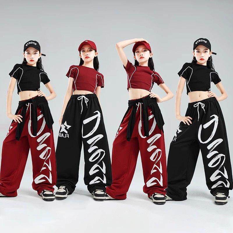 儿童爵士舞服装jazz练功服女童背心少儿hiphop街舞走秀演出服潮装