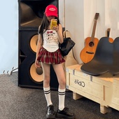 新款 童装 吊带半身裙两件套洋气时尚 甜酷女童夏季 女宝宝女团套装