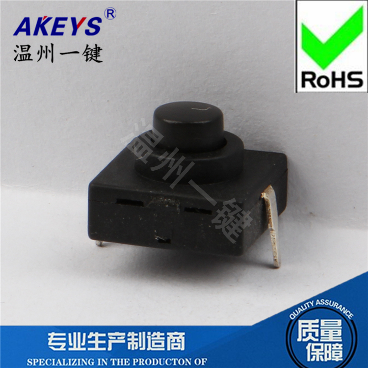 YT-CB1212-112D H;9.1一开一关两脚对称台灯手电筒  按钮自锁开关