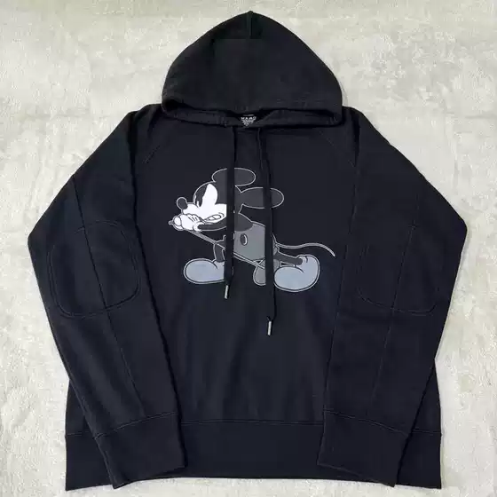 Number(N)Ine Style Front and Back Cartoon Print Pullover Hooded Casual Sports Sweatshirt for Men and Women