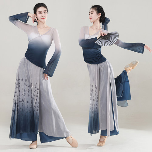 古典舞蹈服女飘逸身韵弹力上衣仙