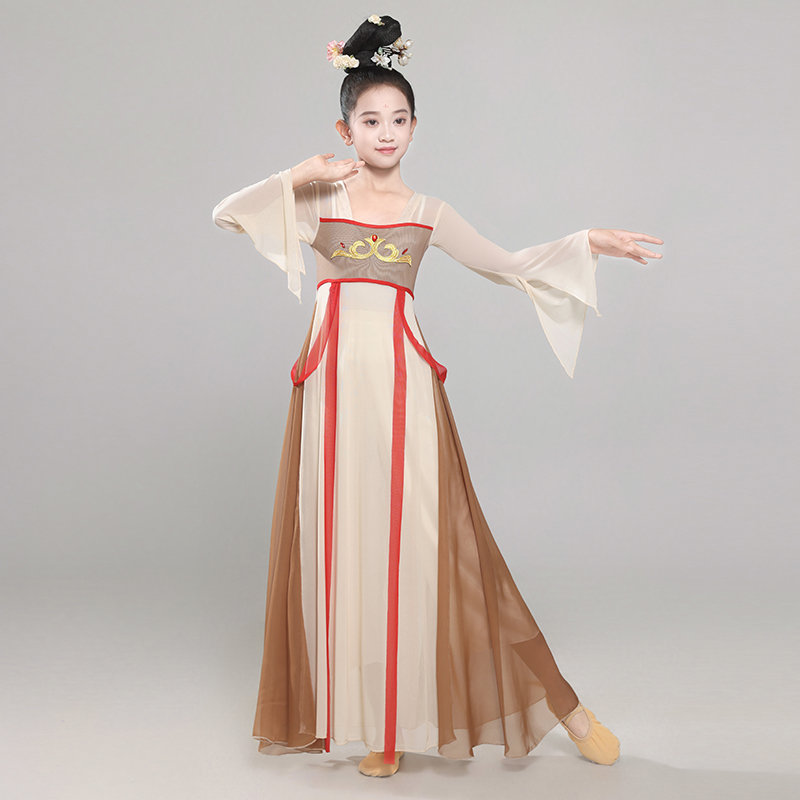 儿童古典舞演出服逸纱中国舞蹈服