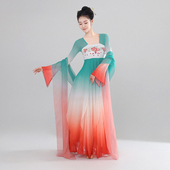 古典舞蹈服女飘逸古风纱衣练功服中国舞长款 连衣裙汉唐舞蹈演出服