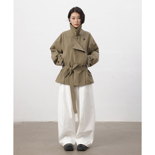 风衣外套女秋 双层门襟多领型纸感棉长短款 RUISHI芮时 秋日来信