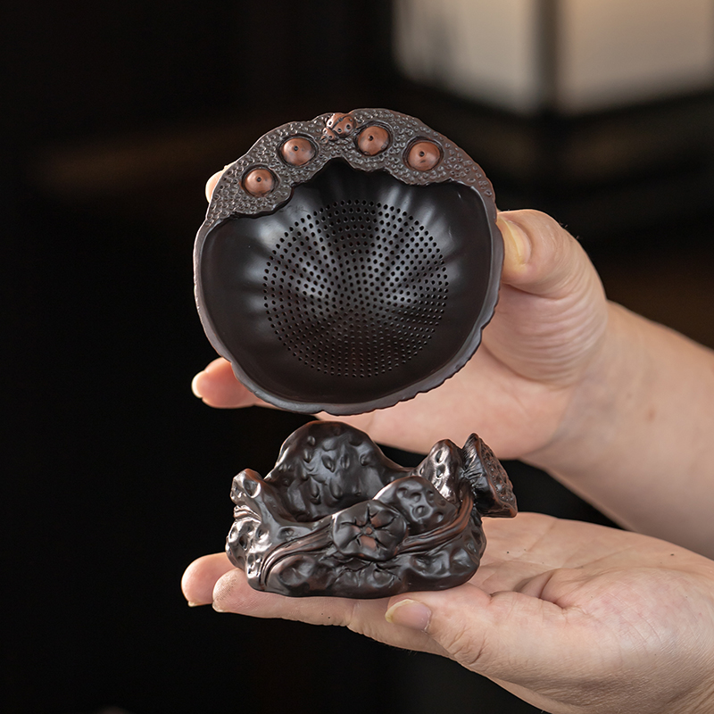 茶具零配件手工创意全瓷过滤紫陶