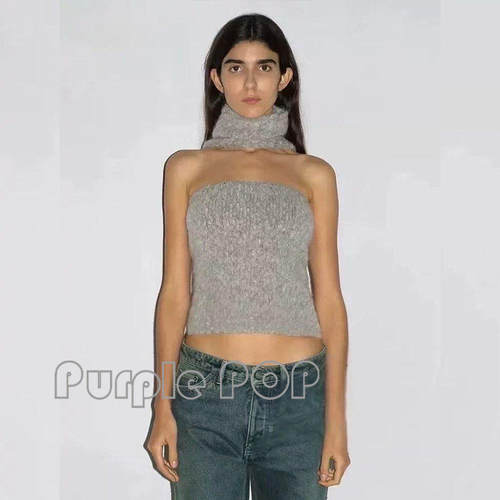 POP买手店 Paloma Wool 紧身挂脖抹胸可前后穿套头无袖上衣