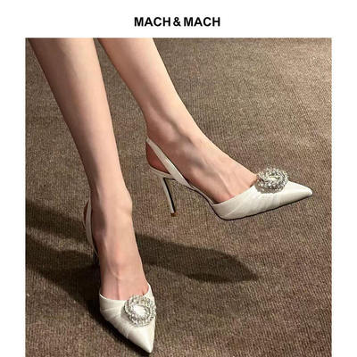 Mach & Mach 25春夏新款法式时尚百搭尖头高跟鞋