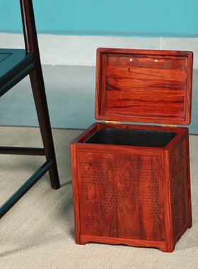 环保垃圾桶茶桌非洲小叶紫檀