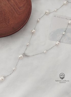 满天星天然淡水珍珠项链女年轻款锁骨链甜美气质简约S925银项链