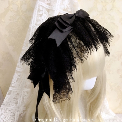 洛丽塔小物蕾丝发带蝴蝶结发箍