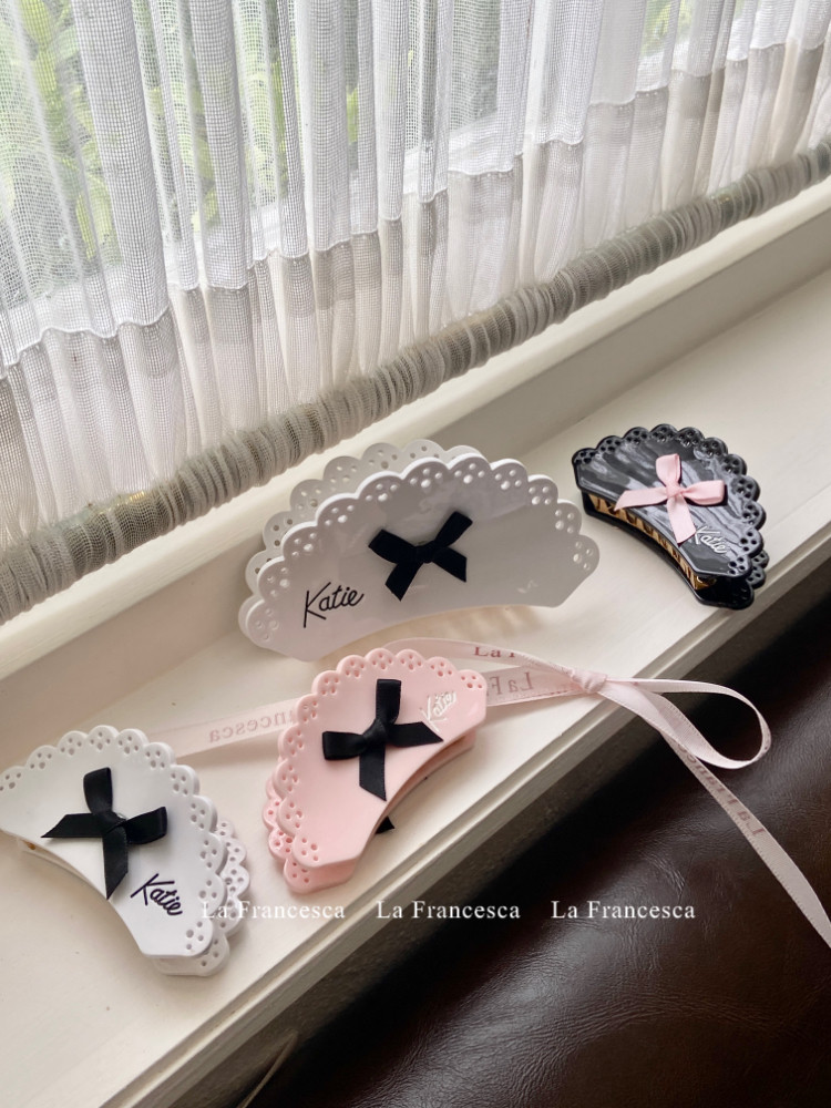 【限定日杂2.0】日系lolita少女心抓夹发夹龙心同款蝴蝶结抓夹