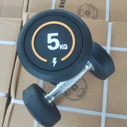 圆头包胶哑铃无味PEV包胶固体哑铃家用健身商用纯钢新款泰诺健身