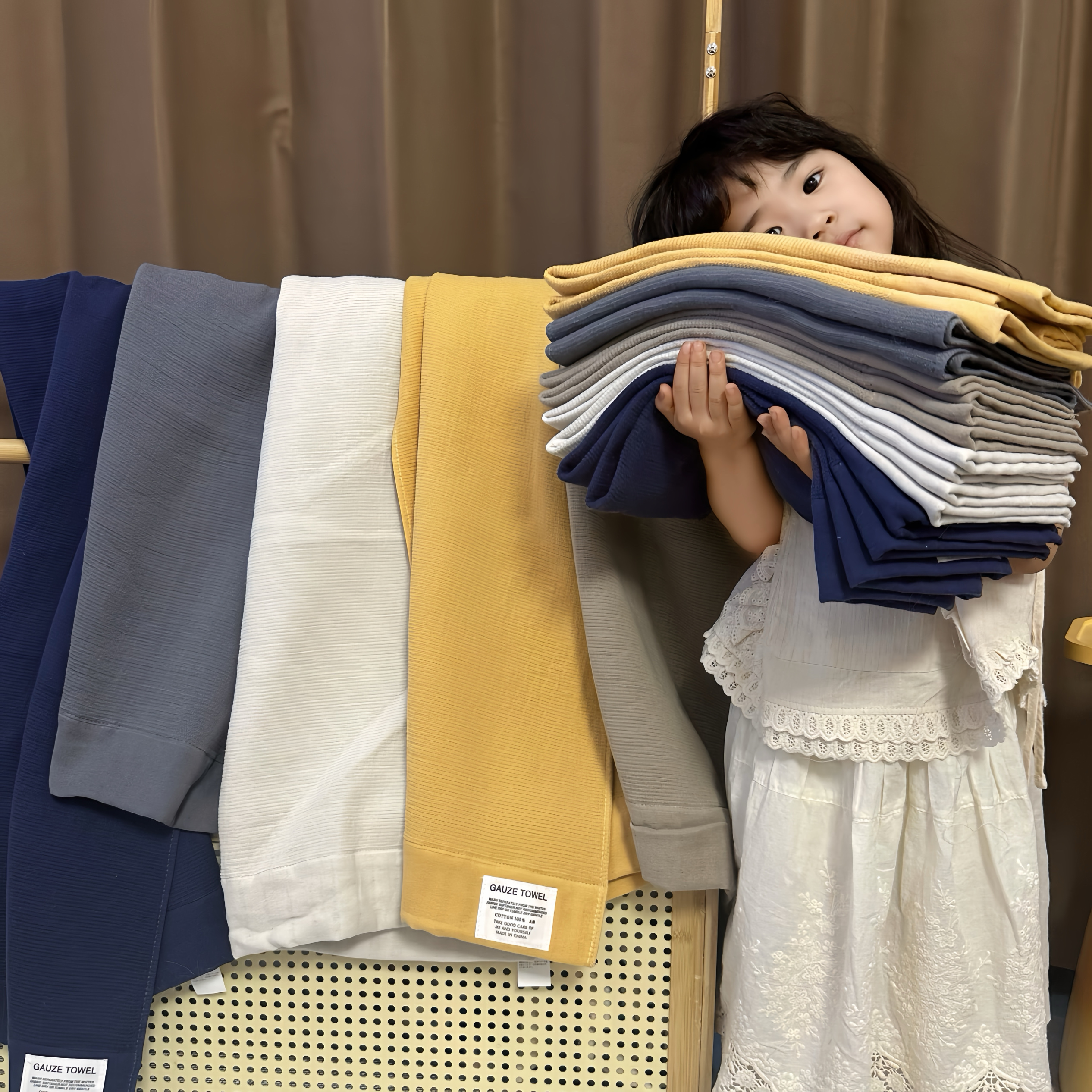 100全棉浴巾吸水不掉毛洗澡家用