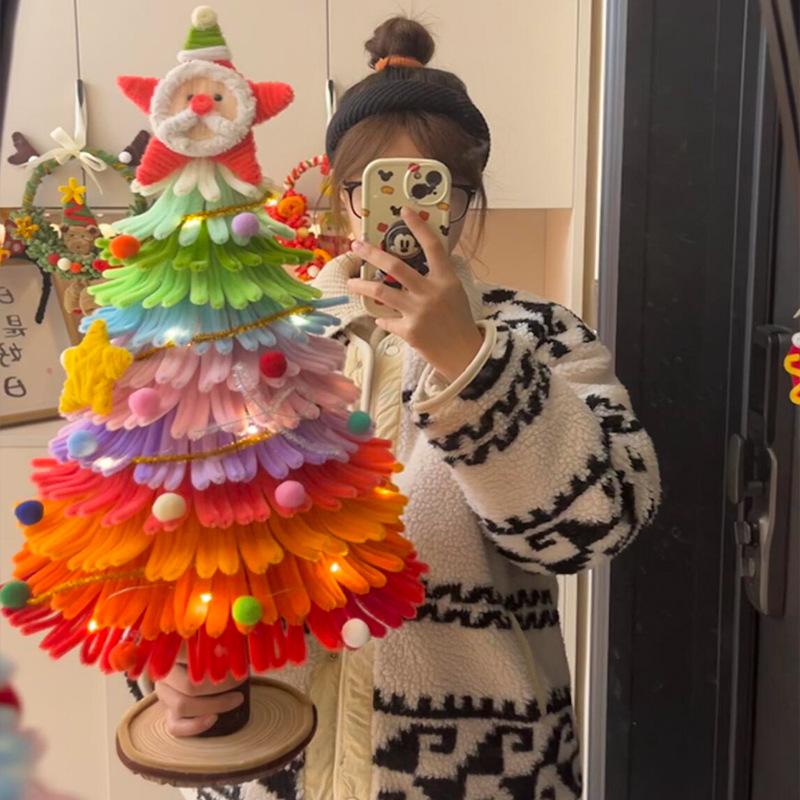 扭扭棒圣诞树手工diy材料包室内