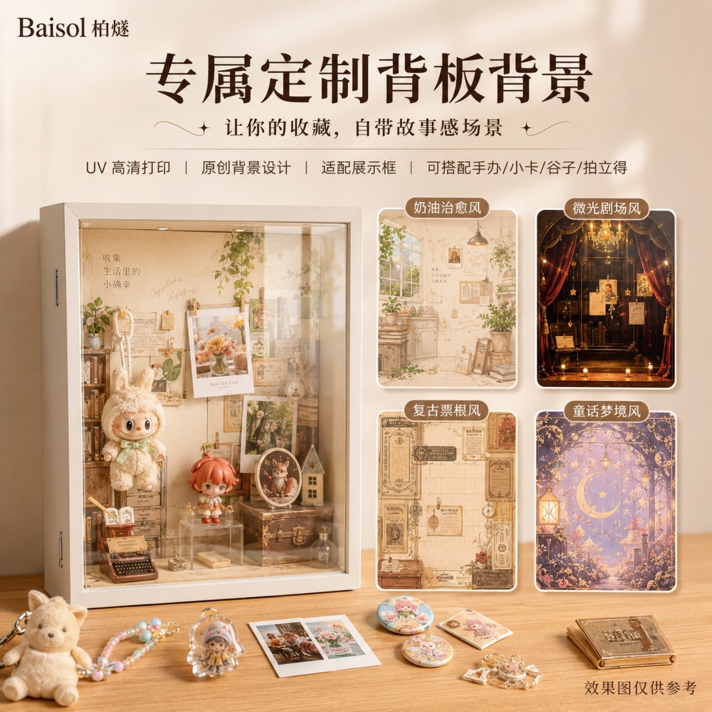 相框背景定制展示收纳框卡纸原创设计画框个性化DIY背板私人定制