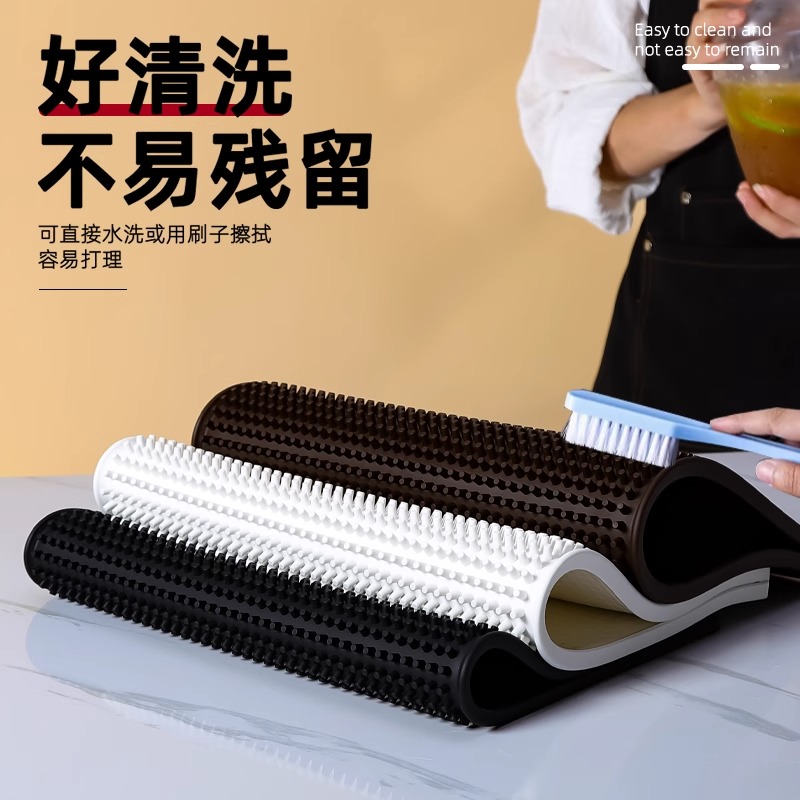 奶茶吧台防滑垫长方形酒杯垫水吧垫滤隔沥水垫子吧台垫橡胶茶杯垫