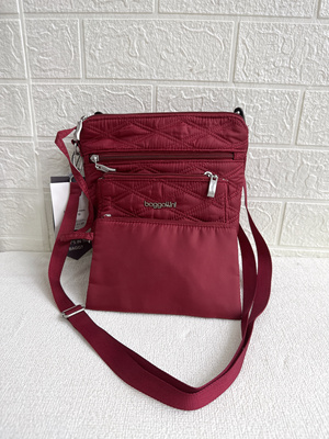 外贸尾货出口美国baggallini女士单肩包防水尼龙布多层拉链斜挎包