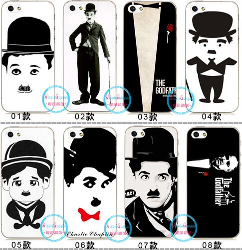 适用iphone12黑白卓别林8 plus防摔11 Pro7壳手机XS MAX XR小米