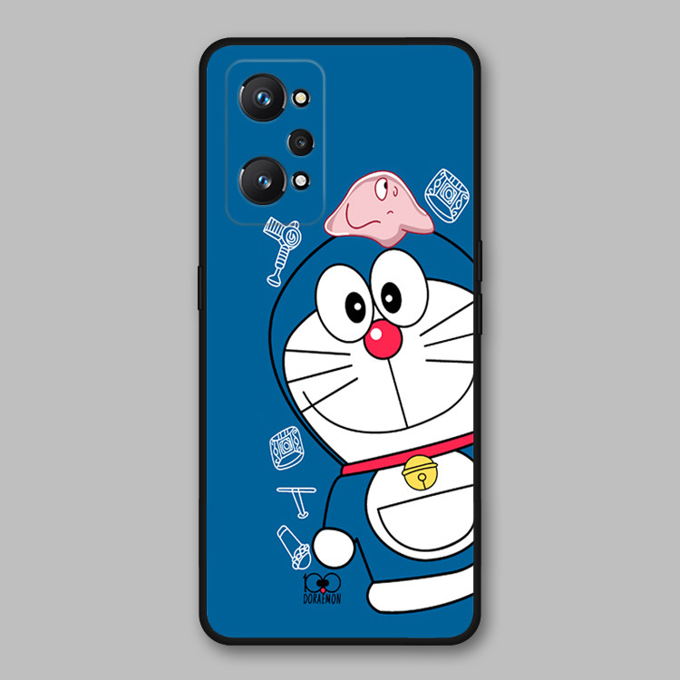 适用真我GTneo2/v15/x7/v13/q3/q2pro硅胶卡通可爱叮当猫潮手机壳