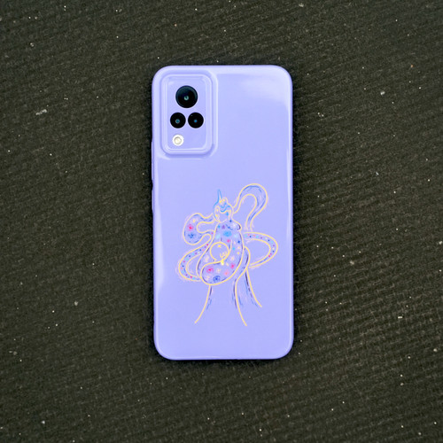 紫色韩国菲林手机壳进口小众