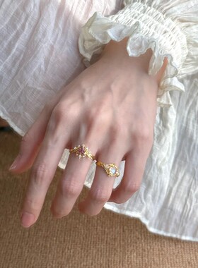 美少女爱心戒指女轻奢小众高级感