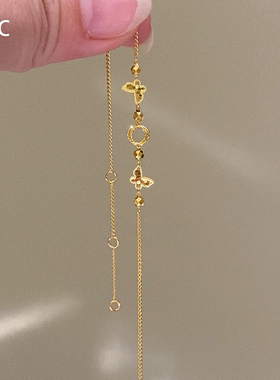 爆闪金色碎冰冰蝴蝶手链女轻奢