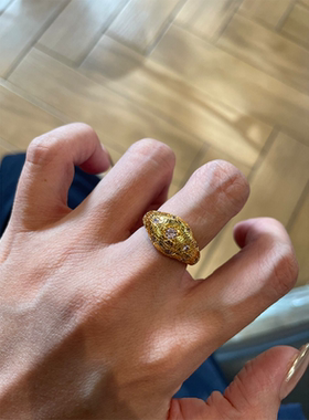 复古老钱风八芒星戒指女2026新款