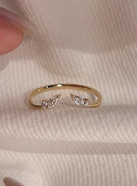 清冷感小闪钻戒指女简约气质百搭