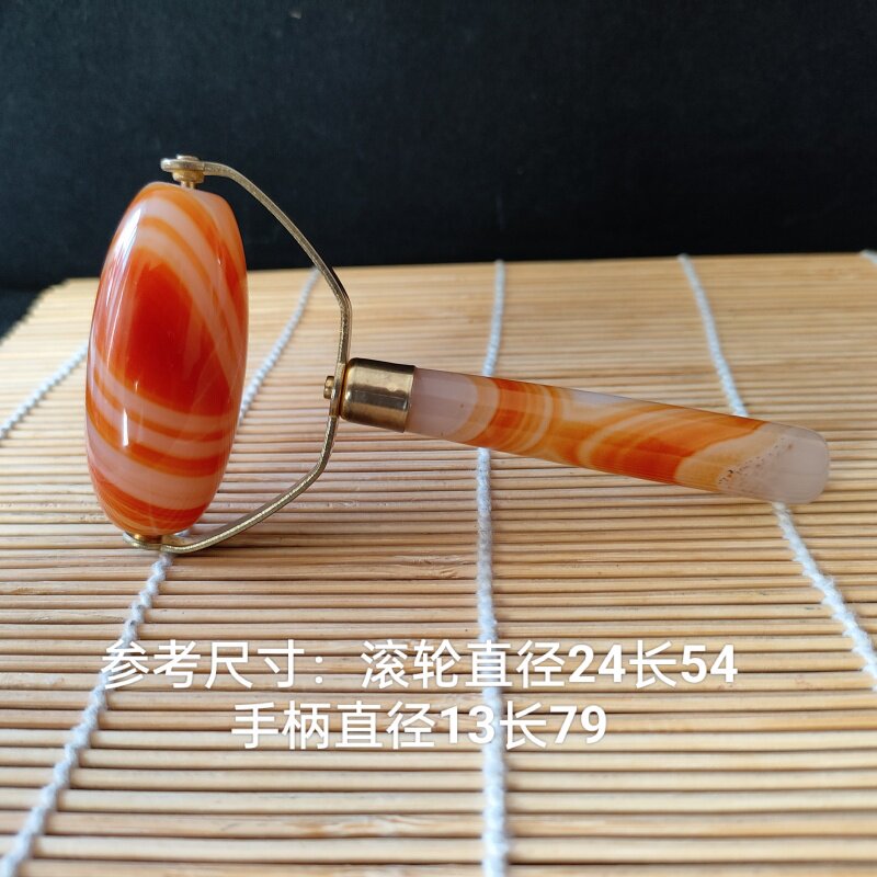 天然玛瑙按摩器保健推压养生按摩面部美容理玛瑙玉石保健滚轮