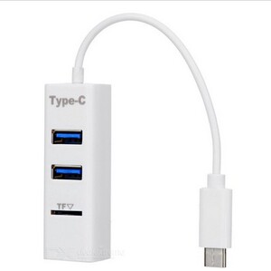 Type-C转换USB TF读卡器HUB 手机otg外接鼠标键盘U盘硬盘分线器