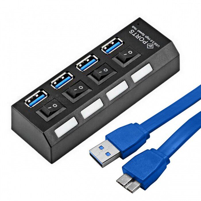 usb分线器3.0集线器一拖四高速笔记本 usb3.0扩展多接口HUB_虎窝淘