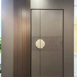 一门一景2025最新款精雕铸铝门私人订制别墅小区防盗入户门全景门