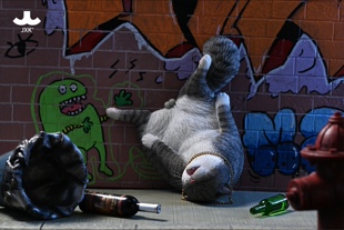 JXK 静态动物模型摆件 搭配12寸兵人偶 醉猫