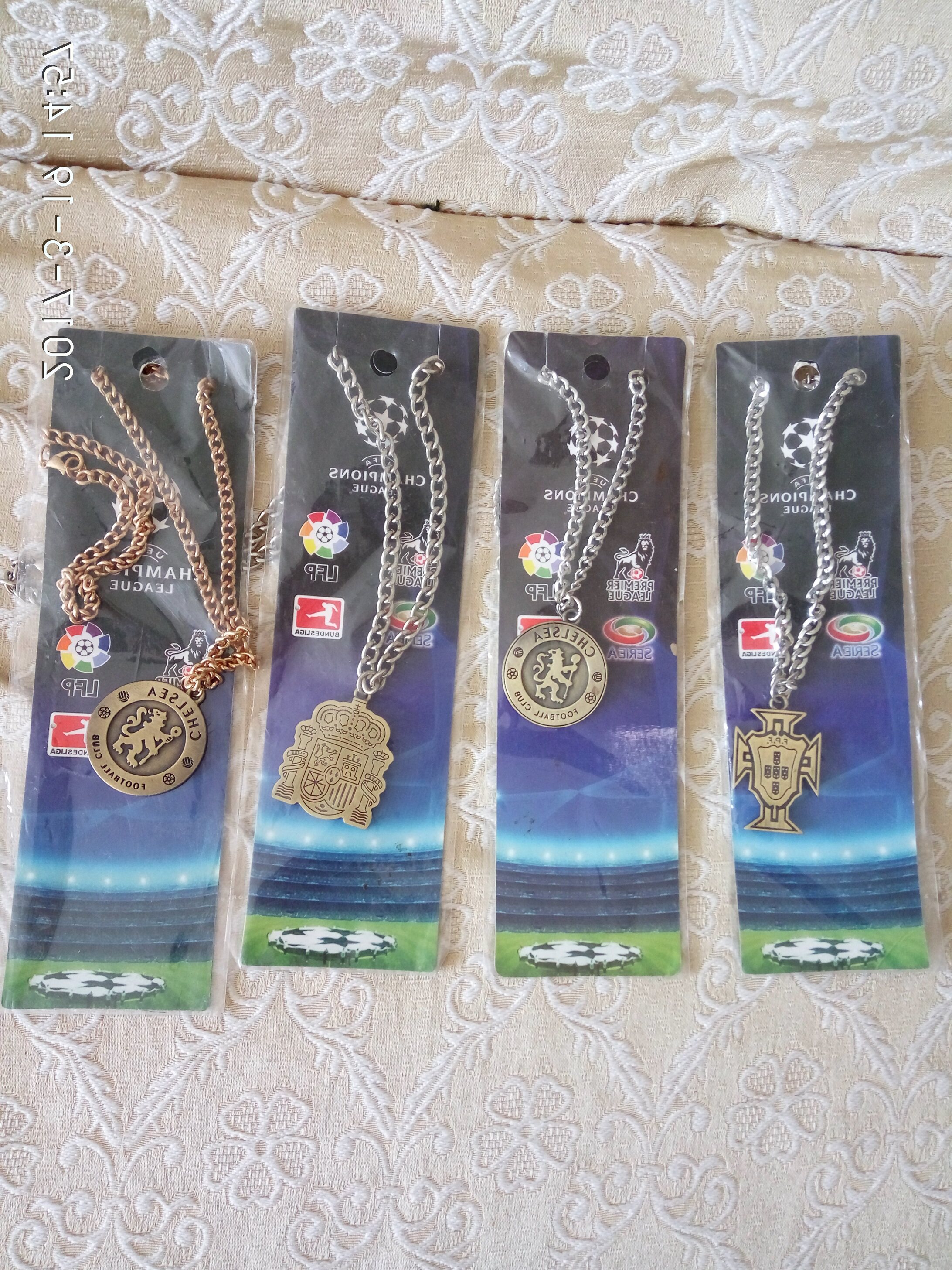 青铜项链切尔西 西班牙葡萄牙球迷挂链项链