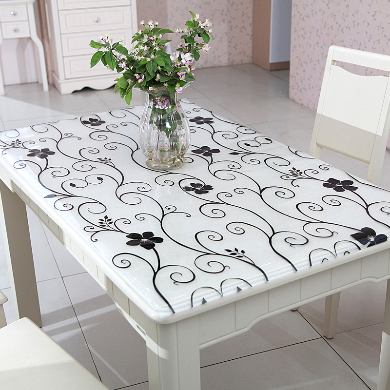 PVC防水防烫磨砂免洗软质桌布