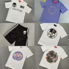 Peaceinwar & Ihatestars T-Shirt and Short-Sleeve Collection Knit Cardigan with Puff Print